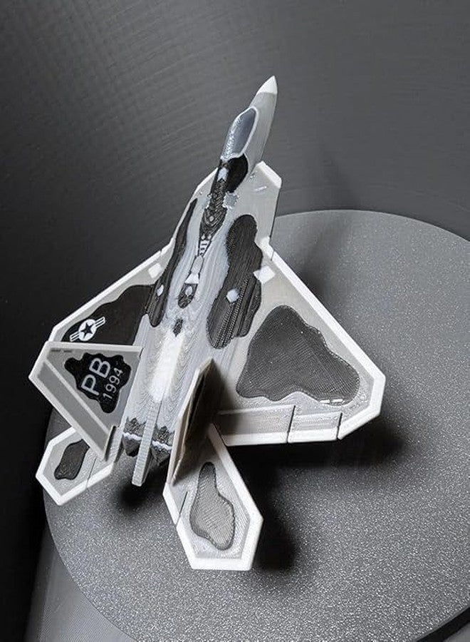 3D CRAFT Aircraft Model, F-22 Raptor Fighter Jet Display Replica, Multicolor Camouflage,Figure Toy - Image 5